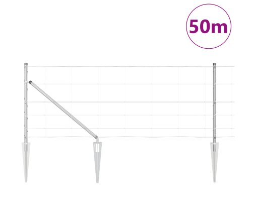 Žogs 0.8X50 M Cinkots Tērauds Vidaxl