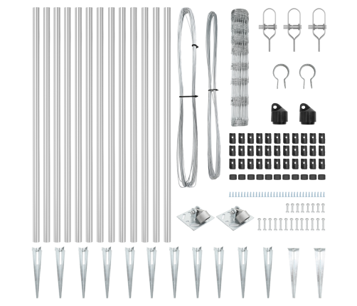 Žogs 1X50 M Cinkots Tērauds Vidaxl