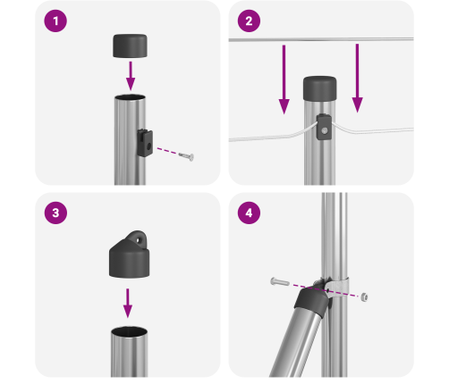 Žogs 1X50 M Cinkots Tērauds Vidaxl