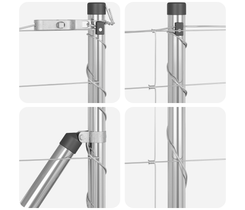 Žogs 1X25 M Cinkots Tērauds Vidaxl