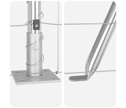 Žogs 1.2X25 M Cinkots Tērauds Vidaxl