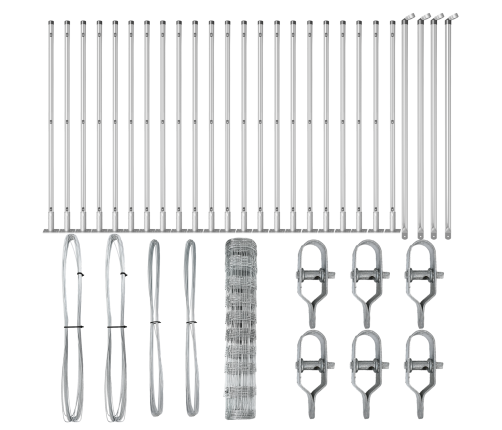 Žogs 1X50 M Cinkota Tērauda Vidaxl