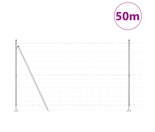 Žogs 1.5X50 M Cinkota Tērauda Vidaxl