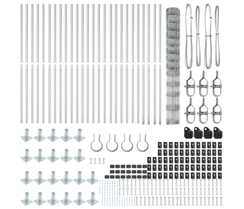 Žogs 1.5X50 M Cinkota Tērauda Vidaxl
