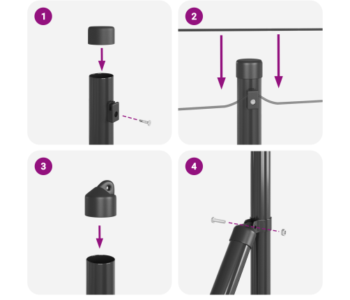 Savilktā Stiepļu Žogs Ar 13 Enkura Postiem Pelēks 0.8X100 M Tērauds Vidaxl