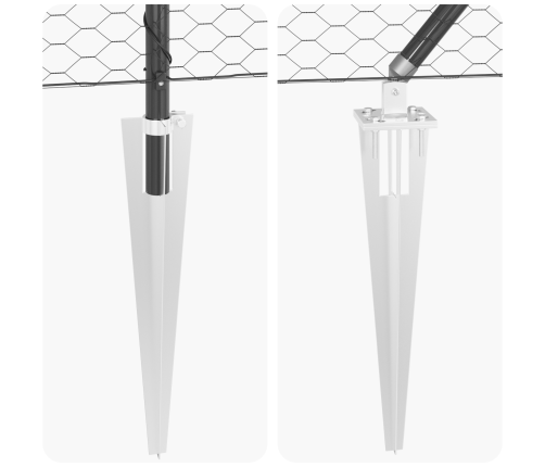 Žogu Komplekts 2 Gabali Pelēks Tērauds, Pvc 25 X 1.2 M Izturīgs Vidaxl