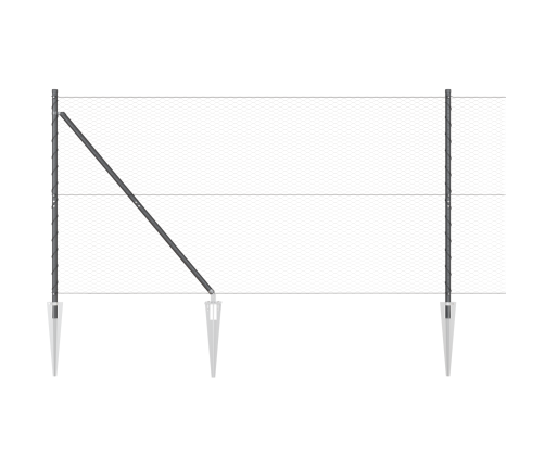 Žogu Komplekts 2 Gabali Pelēks Tērauds, Pvc 25 X 1.2 M Izturīgs Vidaxl