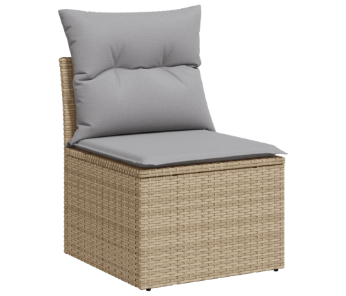 10 Gab. Dārza Dīvānu Komplekts Ar Spilveniem Melna Poli Rattan Vidaxl