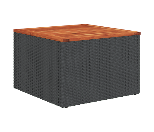 11 Gabalu Dārza Dīvānu Komplekts Ar Spilveniem Melnā Poli Rotangpalma Akāciju Vidaxl