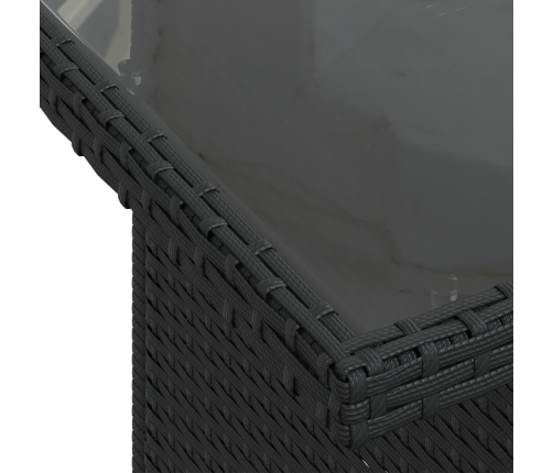 10 Daļu Dārza Dīvāna Komplekts Ar Spilveniem Melnā Polirotangā Vidaxl