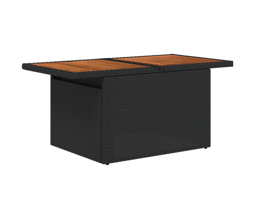 10 Daļīgs Dārza Dīvānu Komplekts Ar Spilveniem Melnā Polietilēna Rotangpalmas Vidaxl