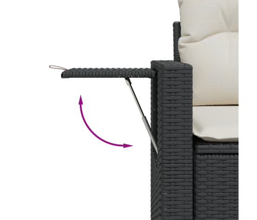 8 Daļu Dārza Dīvānu Komplekts Ar Spilveniem Melns Poli Rotangpalma Akācija Vidaxl