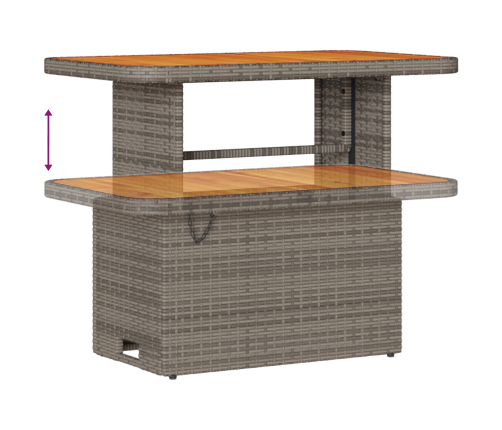 13 Gabalu Dārza Dīvānu Komplekts Ar Spilveniem, Pelēkā Poli Rotangpalmas Akacija Vidaxl