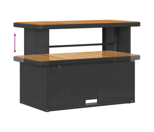 9 Daļu Dārza Dīvānu Komplekts Ar Spilveniem Melns Poli Rotangpalma Vidaxl