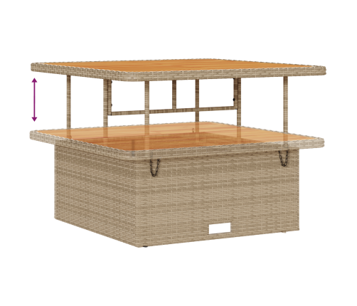 9 Daļīgs Dārza Dīvānu Komplekts Ar Spilveniem Bēšs Poli Rotangpalma Akācija Vidaxl