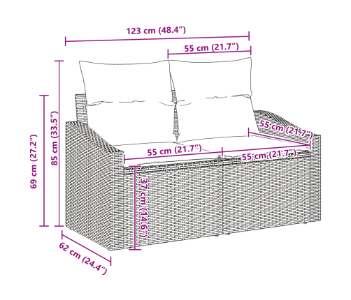 12 Daļu Dārza Dīvānu Komplekts Ar Spilveniem Bēša Polirotangpalma Akācija Vidaxl