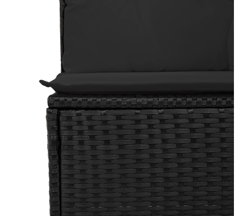 10 Daļu Dārza Dīvānu Komplekts Ar Spilveniem Melnā Poli Rotangpalmas Akācijā Vidaxl