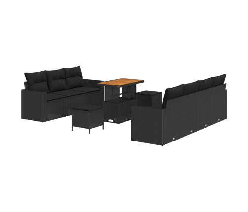 10 Gabalu Dārza Dīvānu Komplekts Ar Spilveniem Vidaxl