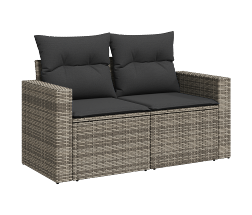 12 Gabalu Dārza Dīvānu Komplekts Ar Spilveniem, Pelēks, Polietilēna Rotangpalma, Akācija Vidaxl