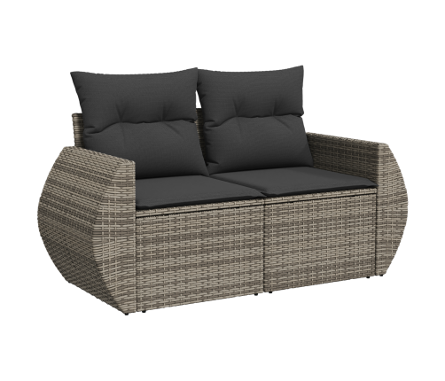 12 Gabalu Dārza Dīvāna Komplekts Ar Spilveniem Pelēks Polietilēna Rotangpalma Akācija Vidaxl