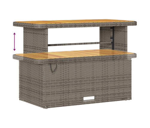 13 Detaļu Dārza Dīvānu Komplekts Ar Spilveniem, Pelēks, Polirotangs, Akācija Vidaxl