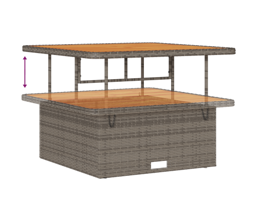 13 Daļīgs Dārza Dīvānu Komplekts Ar Spilveniem Pelēka Polietilēna Rotangpalma Akācija Vidaxl