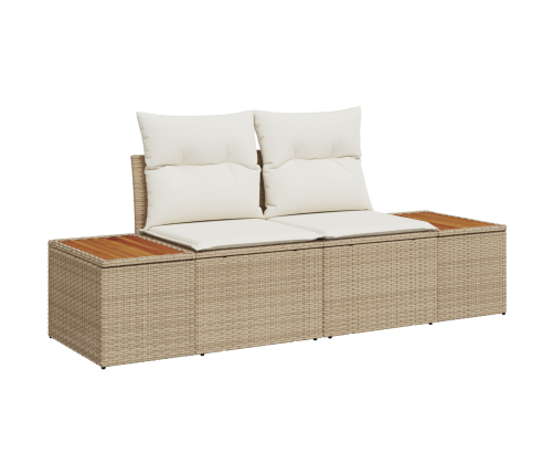 12 Daļu Dārza Dīvānu Komplekts Ar Spilveniem Bēšs Poli Rotangpalma Akācija Vidaxl