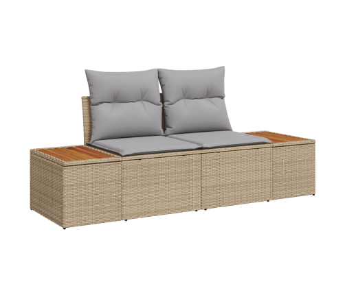 12 Daļu Dārza Dīvānu Komplekts Ar Spilveniem Bēšs Poli Rotangpalma Akācijas Vidaxl