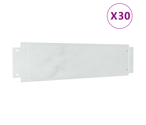 Zāliena Apmales 30 Gabali 25X100 Cm Elastīga Cinkota Tērauda Vidaxl
