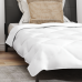 Vasaras Segas Ar Spilvenu 2 Pcs Balta 155 X 220 Cm Mikrošķiedra Vidaxl