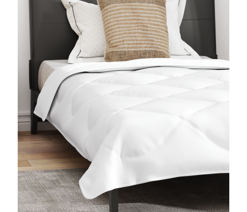 Visu Sezonu Segas Ar Spilvenu Balts 135 X 200 Cm Mikrošķiedra Vidaxl