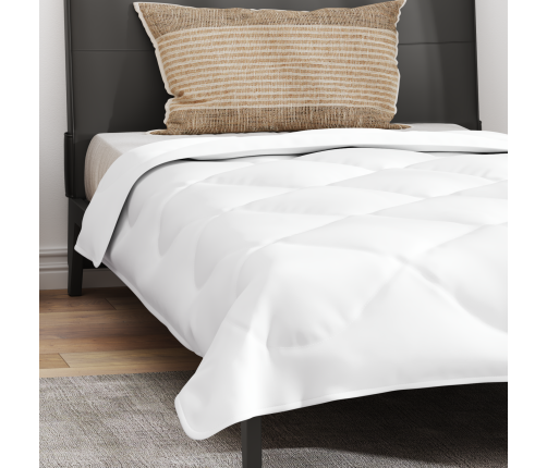 Visu Sezonu Segas Ar Spilvenu Balts 155 X 200 Cm Mikrošķiedra Vidaxl