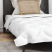 2-In-1 Segu Ar Spilvenu 2 Pcs Balta 135 X 220 Cm Mikrošķiedra Vidaxl