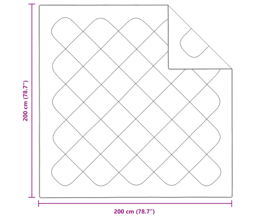 Visu Sezonu Segas 3 Pcs Balta 200 X 200 Cm Mikrošķiedra Vidaxl
