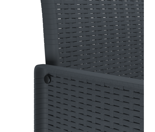 11 Daļu Dārza Ēdamgalds Antracīta Polietilēna Rotangpalma Vidaxl