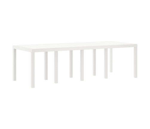 11 Daļu Dārza Ēdamistabu Komplekts Ar Spilveniem, Balts, Polietilēna Rotangpalma Vidaxl