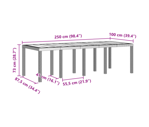 11 Gabalu Dārza Ēdamistabas Komplekts Ar Spilveniem Balts Poliestera Rotangpalmas Vidaxl
