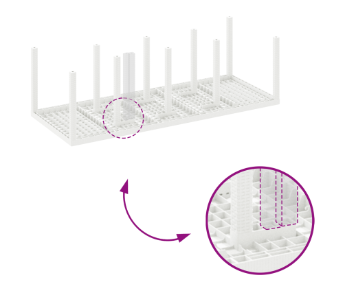 11 Daļu Dārza Galds Ar Spilveniem Baltais Poli Rotangpalmas Vidaxl