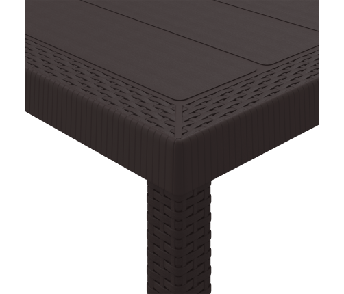 13 Daļu Dārza Ēdamgalds Ar Spilveniem Brūnā Poli Rotangpalmā Vidaxl