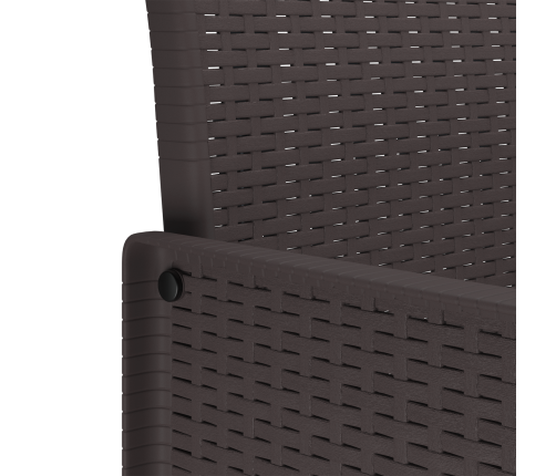 13 Daļu Dārza Ēdamgalds Ar Spilveniem Brūnā Polietilēna Rotangpalma Vidaxl