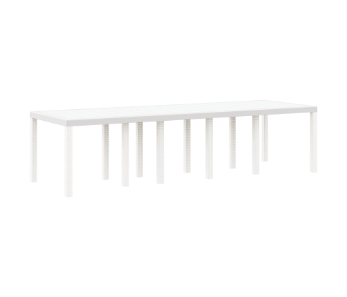 13 Daļu Dārza Galds Ar Spilveniem Balts Polietilēna Rotangpalmas Vidaxl