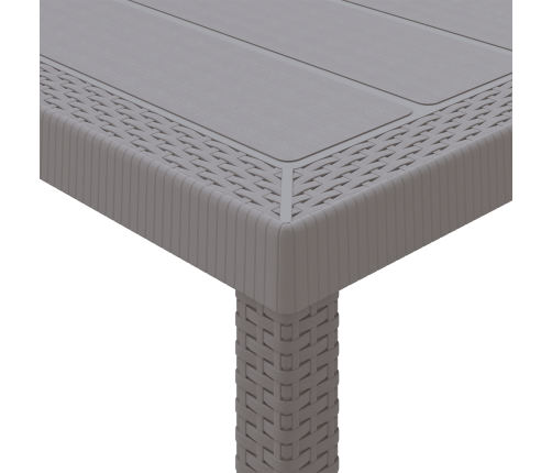 11 Daļu Dārza Galdiņš Gaiši Pelēks Polirotangpalmas Vidaxl