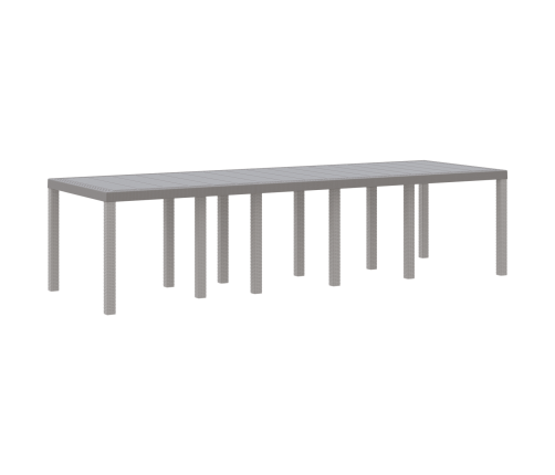 11 Gabalu Dārza Ēdamgalds Ar Spilveniem Gaišā Pelēkā Poli Rotangpalmas Vidaxl