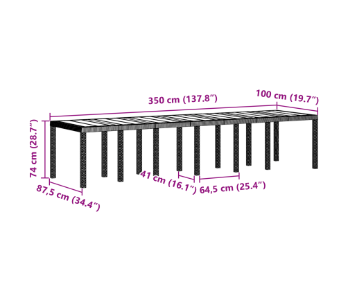 13 Daļu Dārza Ēdamistaba Ar Spilveniem Antracīts Polietilēna Rotangpalma Vidaxl
