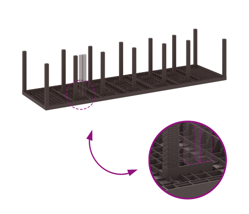 13 Daļu Dārza Komplekts Ar Spilveniem Brūnā Polirotangā Vidaxl