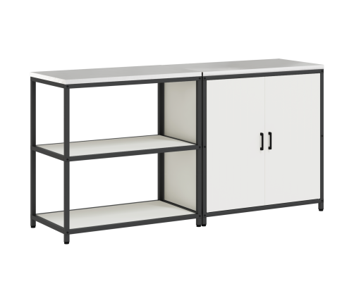 Virtuves Glabāšanas Komplekts 2 Pcs Balta 150 X 50 X 92 Cm Vidaxl