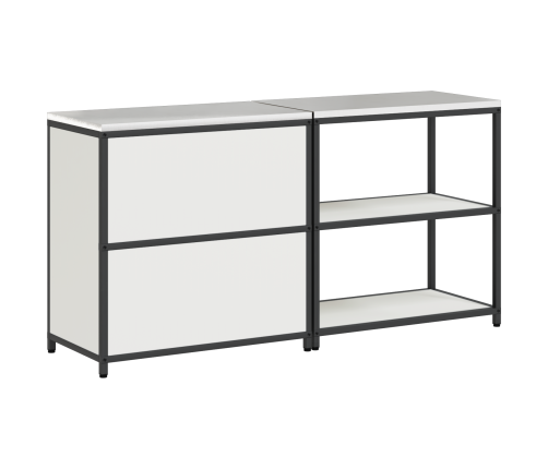 Virtuves Glabāšanas Komplekts 2 Pcs Balta 150 X 50 X 92 Cm Vidaxl