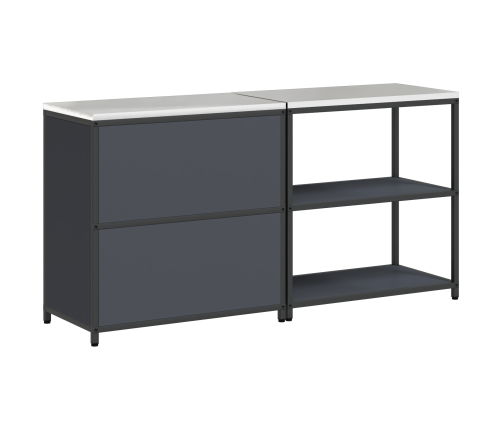 Virtuves Glabāšanas Komplekts 2 Pcs Antracīta 150 X 50 X 92 Cm Vidaxl