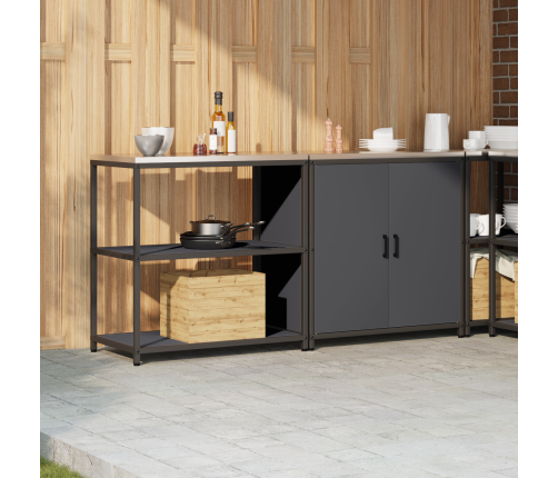 Virtuves Glabāšanas Komplekts 2 Pcs Antracīta 150 X 50 X 92 Cm Vidaxl