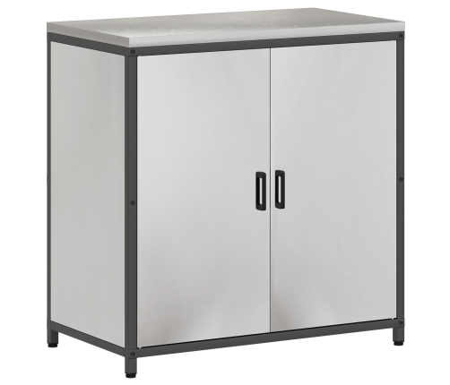 Virtuves Glabāšanas Komplekts 2 Pcs Sudrabs 150 X 50 X 92 Cm Vidaxl